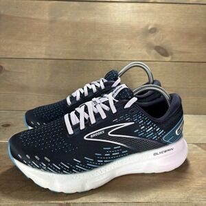 brooks glycerin 20 womens size 6.5 wide shoes blue athletic running sneakers